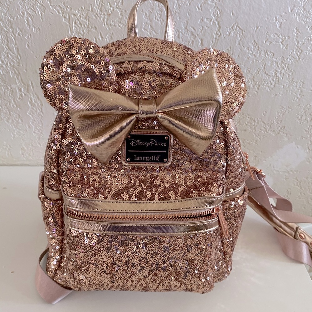 Disney Rose Gold Loungefly Backpack